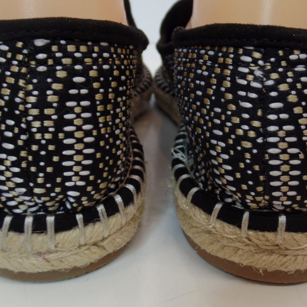 Universal Thread Carly Womens Black Woven Espadrille Flat Slip on 9.5 - Picture 5 of 13